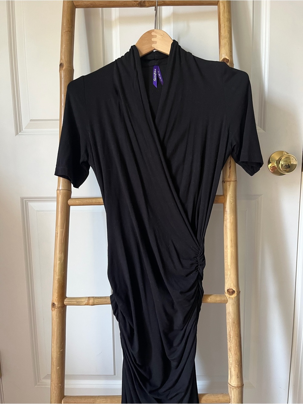 Seraphine Maternity and Nursing Wrap-Style Midi Dress